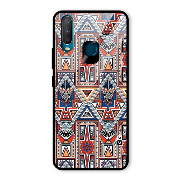 Creative Aztec Art Glass Back Case for Vivo Y12