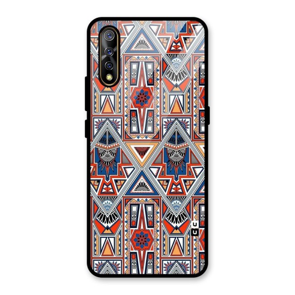 Creative Aztec Art Glass Back Case for Vivo Z1x