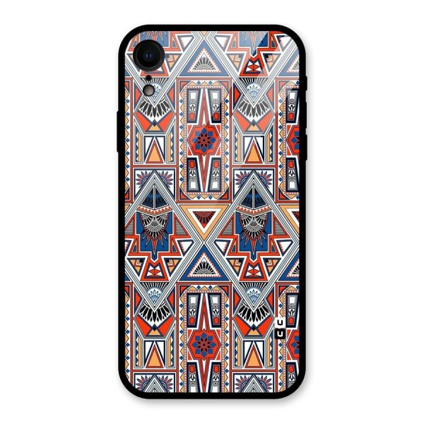 Creative Aztec Art Glass Back Case for XR