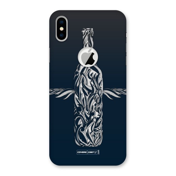 Creative Bottle Back Case for iPhone XS Logo Cut