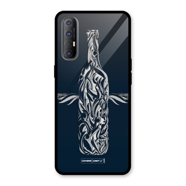 Creative Bottle Glass Back Case for Oppo Reno3 Pro