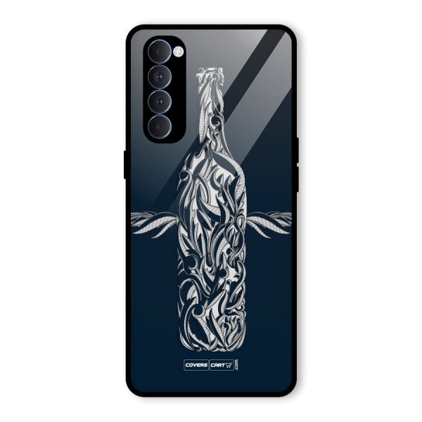 Creative Bottle Glass Back Case for Oppo Reno4 Pro