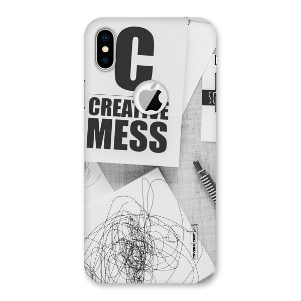 Creative Mess Back Case for iPhone XS Logo Cut