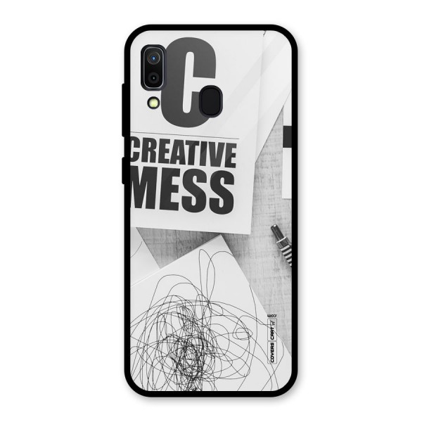 Creative Mess Glass Back Case for Galaxy A30