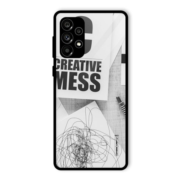 Creative Mess Glass Back Case for Galaxy A73 5G