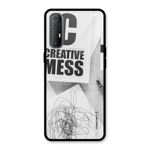 Creative Mess Glass Back Case for Oppo Reno3 Pro