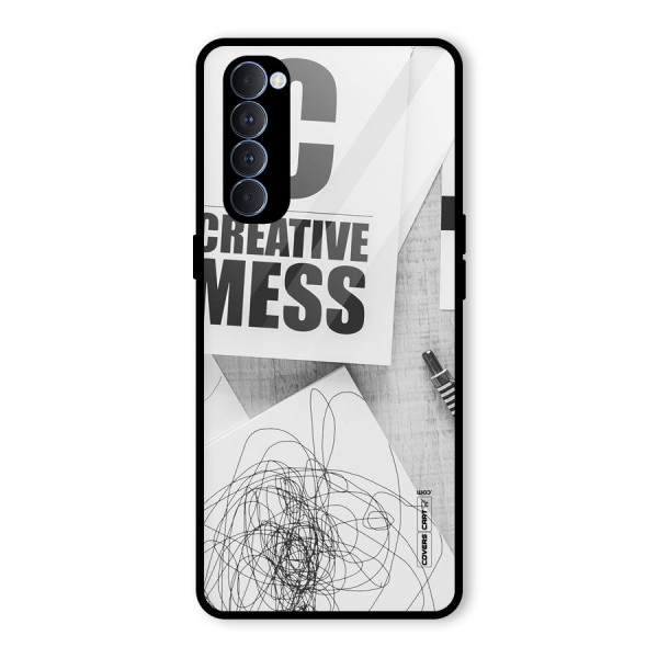 Creative Mess Glass Back Case for Oppo Reno4 Pro