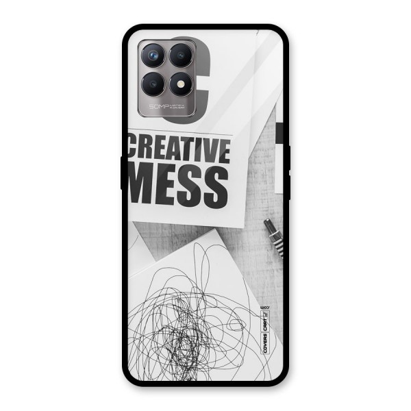 Creative Mess Glass Back Case for Realme 8i