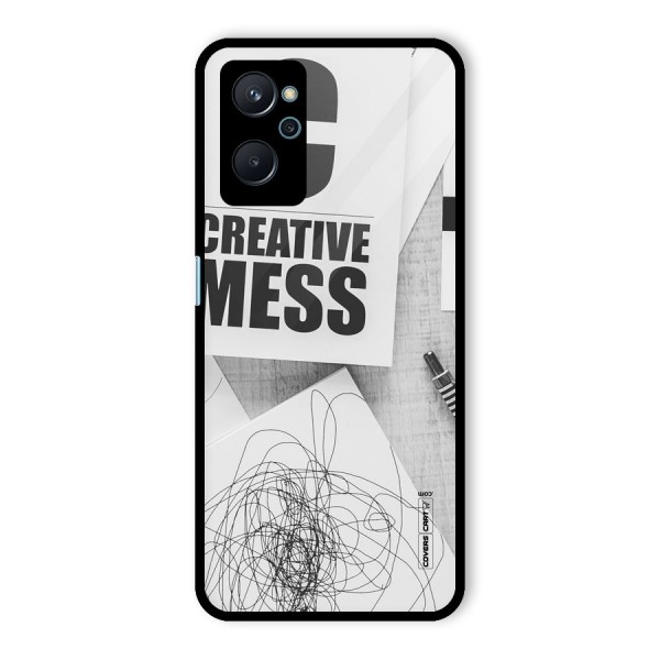 Creative Mess Glass Back Case for Realme 9i