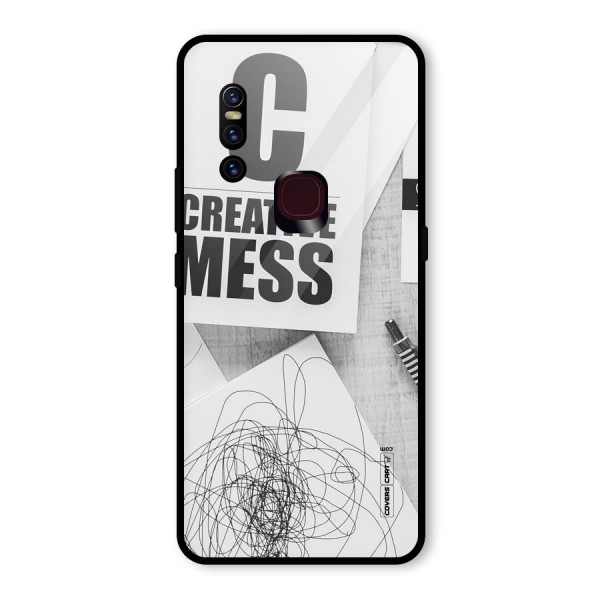 Creative Mess Glass Back Case for Vivo V15