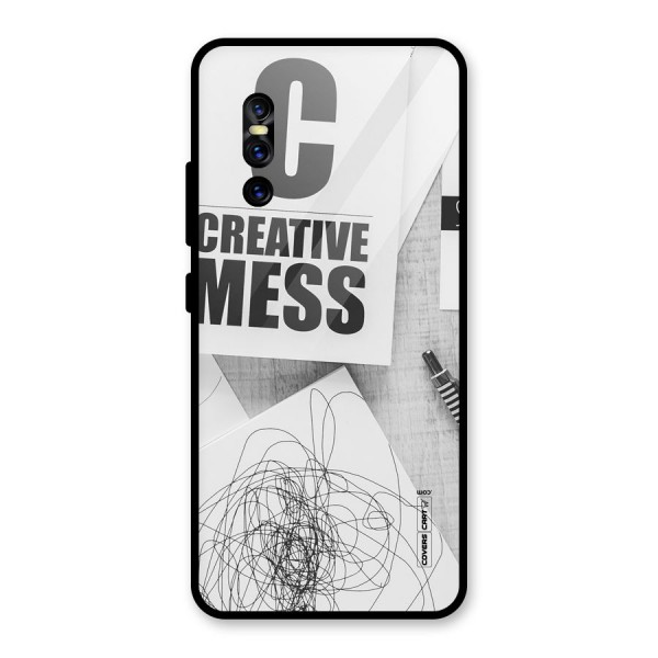 Creative Mess Glass Back Case for Vivo V15 Pro