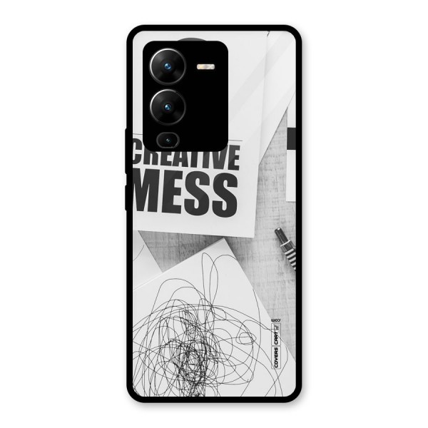 Creative Mess Glass Back Case for Vivo V25 Pro