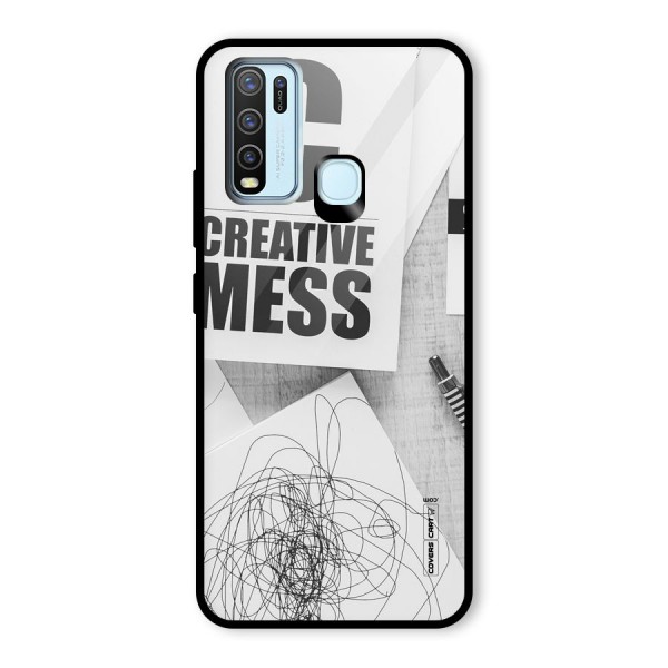 Creative Mess Glass Back Case for Vivo Y30