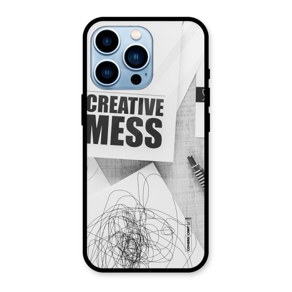 Creative Mess Glass Back Case for iPhone 13 Pro