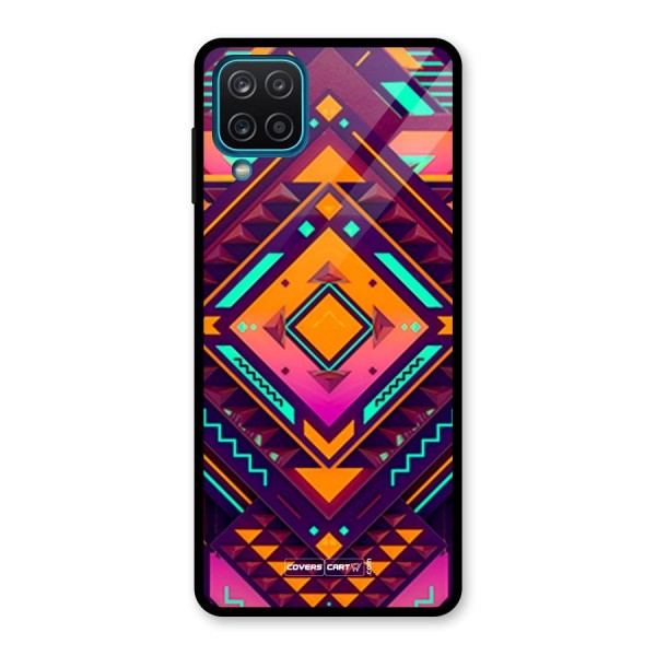 Creative Rhombus Glass Back Case for Galaxy A12