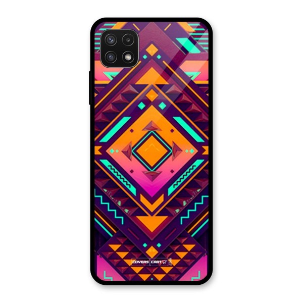 Creative Rhombus Glass Back Case for Galaxy A22 5G