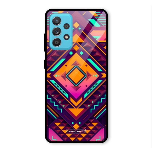 Creative Rhombus Glass Back Case for Galaxy A52s 5G