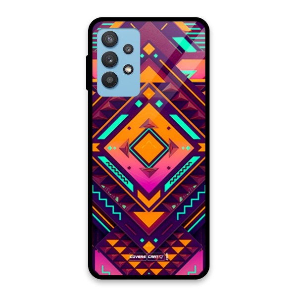 Creative Rhombus Glass Back Case for Galaxy M32 5G