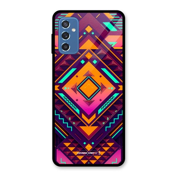 Creative Rhombus Glass Back Case for Galaxy M52 5G