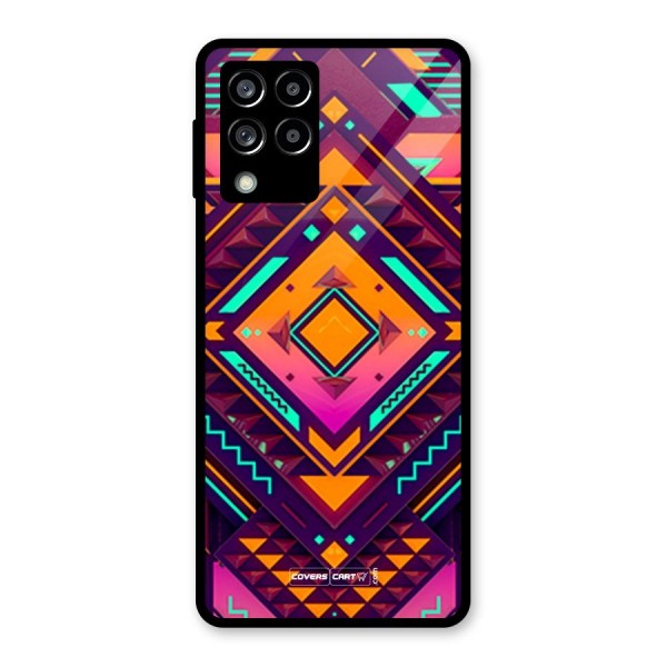 Creative Rhombus Glass Back Case for Galaxy M53 5G