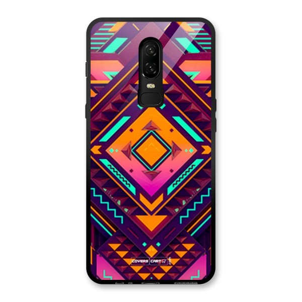 Creative Rhombus Glass Back Case for OnePlus 6