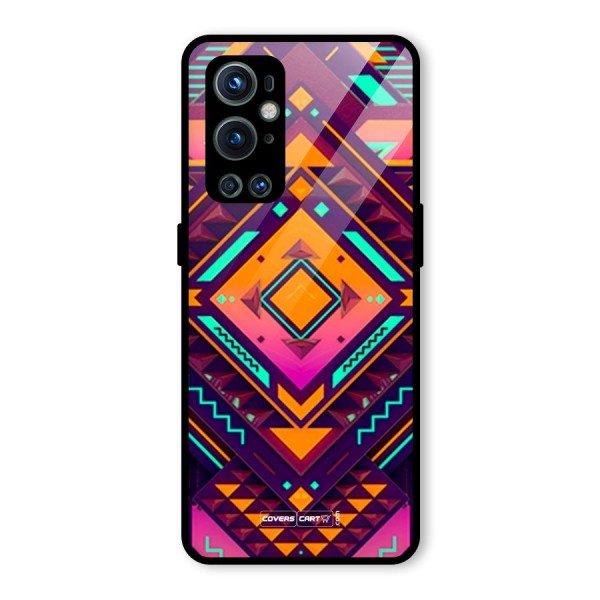 Creative Rhombus Glass Back Case for OnePlus 9 Pro