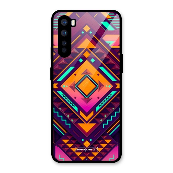 Creative Rhombus Glass Back Case for OnePlus Nord