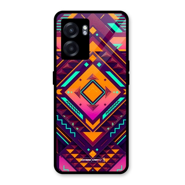 Creative Rhombus Glass Back Case for Oppo K10 (5G)