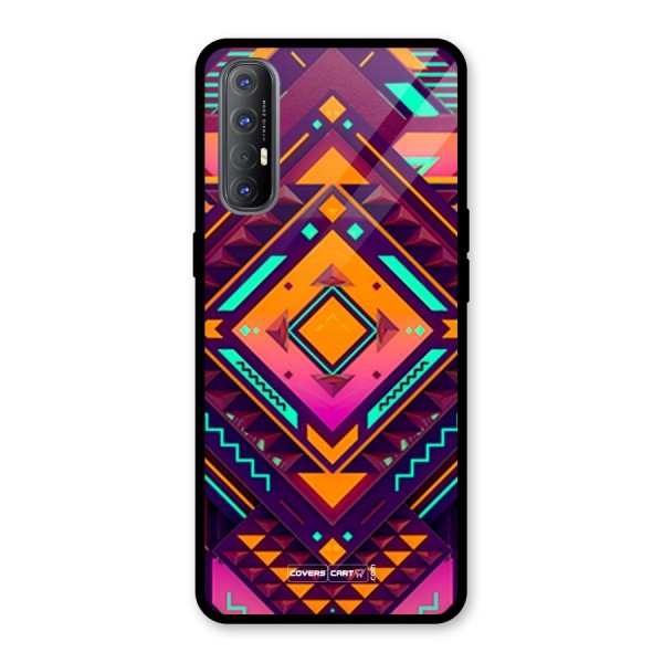 Creative Rhombus Glass Back Case for Oppo Reno3 Pro