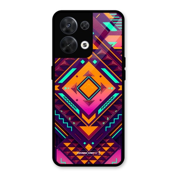 Creative Rhombus Glass Back Case for Oppo Reno8 5G