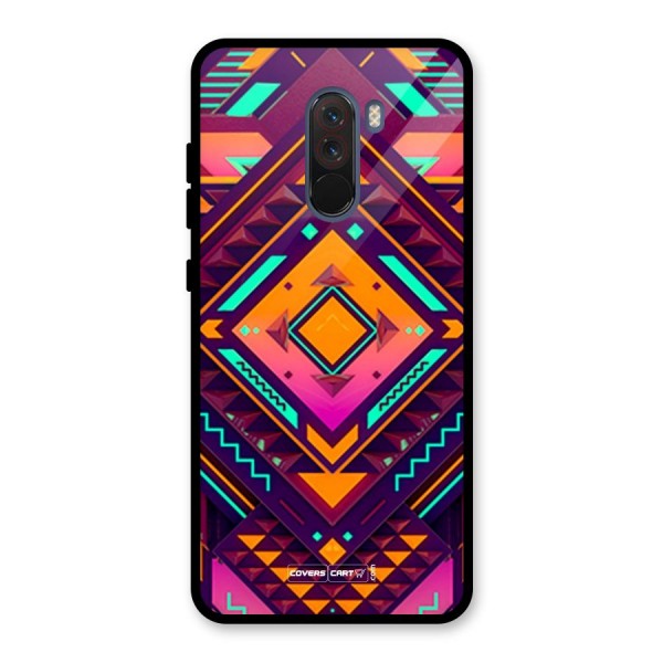 Creative Rhombus Glass Back Case for Poco F1