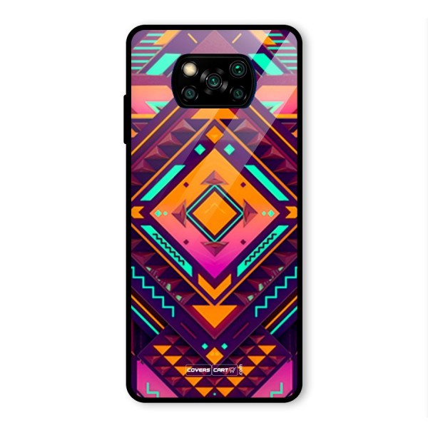 Creative Rhombus Glass Back Case for Poco X3 Pro