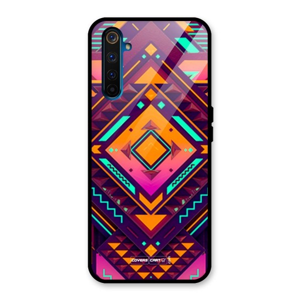 Creative Rhombus Glass Back Case for Realme 6 Pro