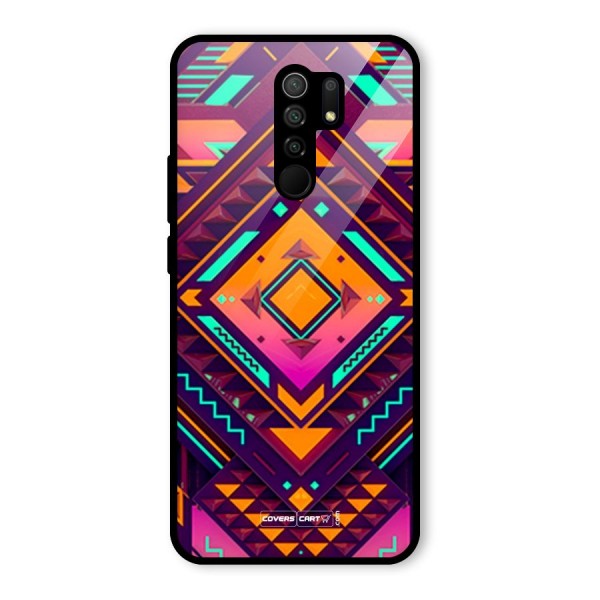 Creative Rhombus Glass Back Case for Redmi 9 Prime