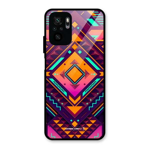 Creative Rhombus Glass Back Case for Redmi Note 10