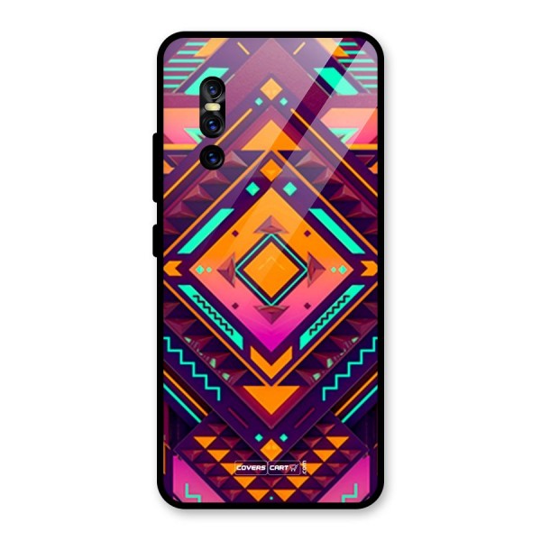 Creative Rhombus Glass Back Case for Vivo V15 Pro