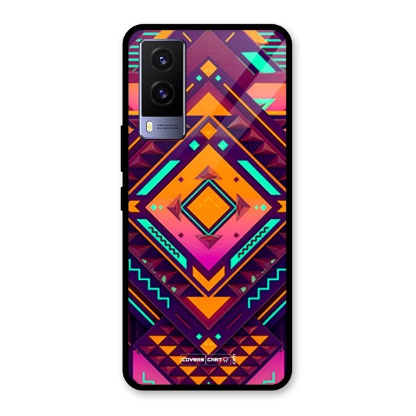 Creative Rhombus Glass Back Case for Vivo V21e 5G