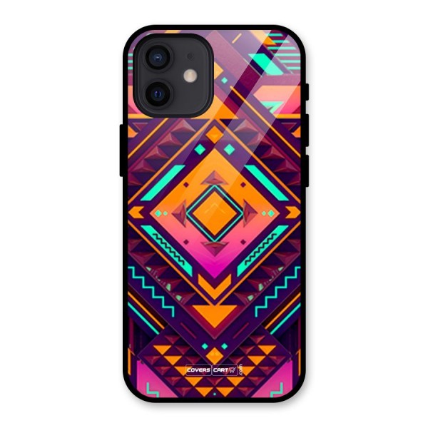 Creative Rhombus Glass Back Case for iPhone 12