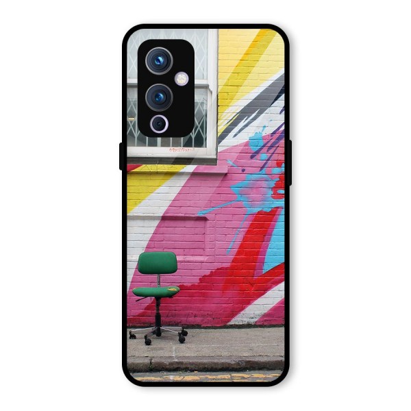 Creative Wall Art Glass Back Case for OnePlus 9