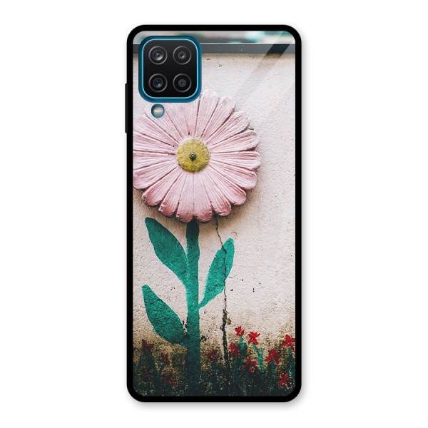 Creativity Flower Glass Back Case for Galaxy A12