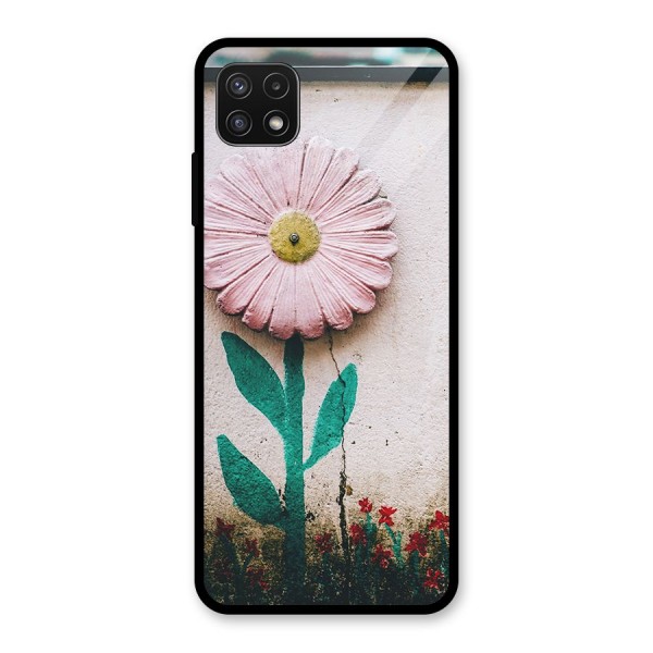 Creativity Flower Glass Back Case for Galaxy A22 5G