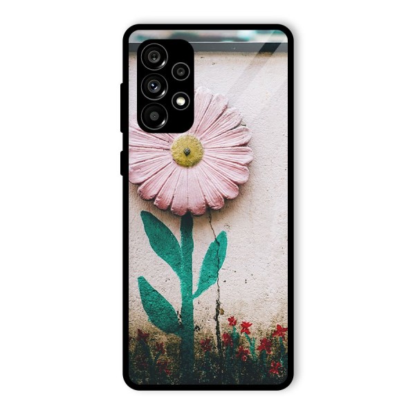 Creativity Flower Glass Back Case for Galaxy A73 5G