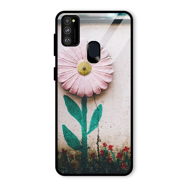 Creativity Flower Glass Back Case for Galaxy M21