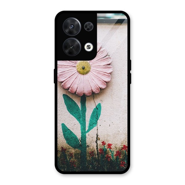 Creativity Flower Glass Back Case for Oppo Reno8 5G