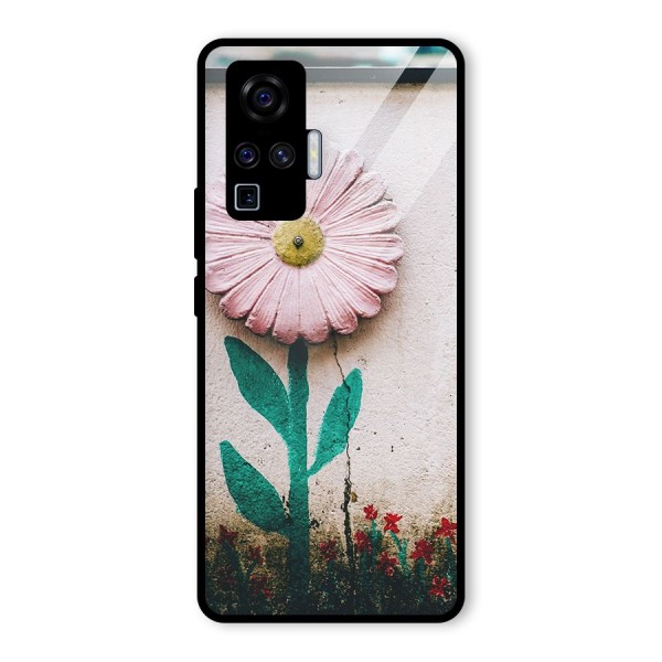 Creativity Flower Glass Back Case for Vivo X50 Pro