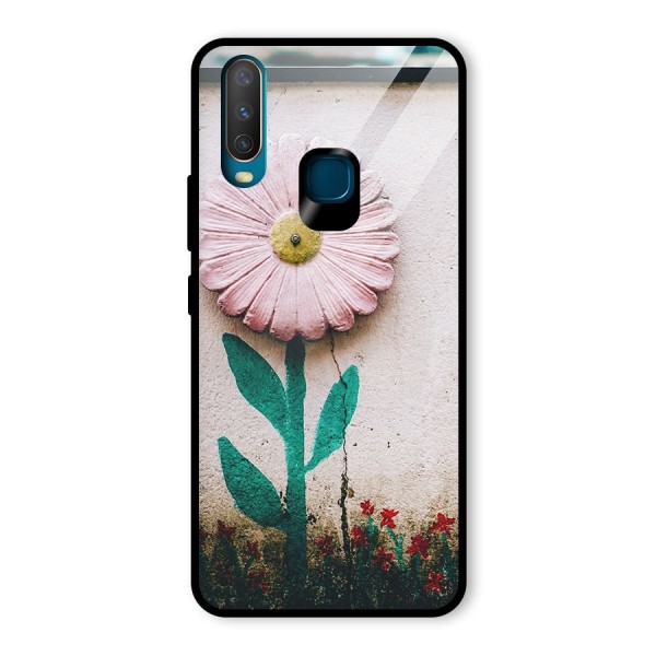 Creativity Flower Glass Back Case for Vivo Y12