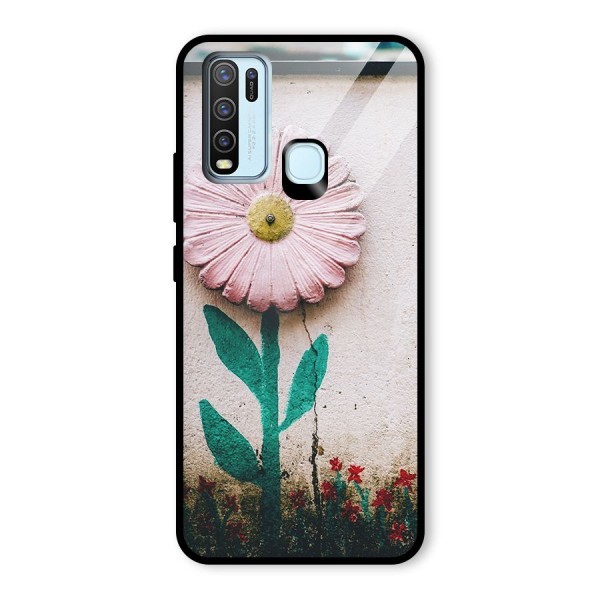 Creativity Flower Glass Back Case for Vivo Y30