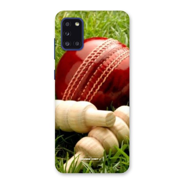 Cricket Ball and Stumps Back Case for Galaxy A31