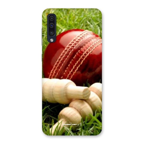 Cricket Ball and Stumps Back Case for Galaxy A50