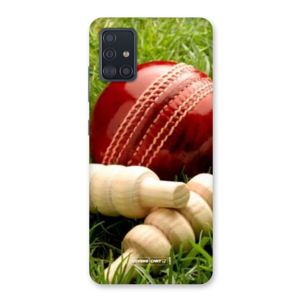 Cricket Ball and Stumps Back Case for Galaxy A51